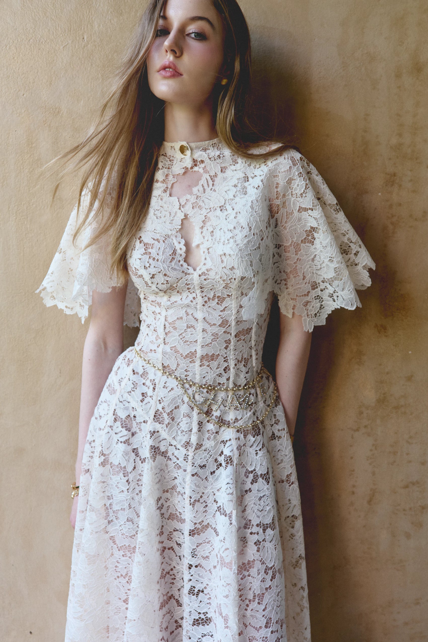Cape Lace Dress