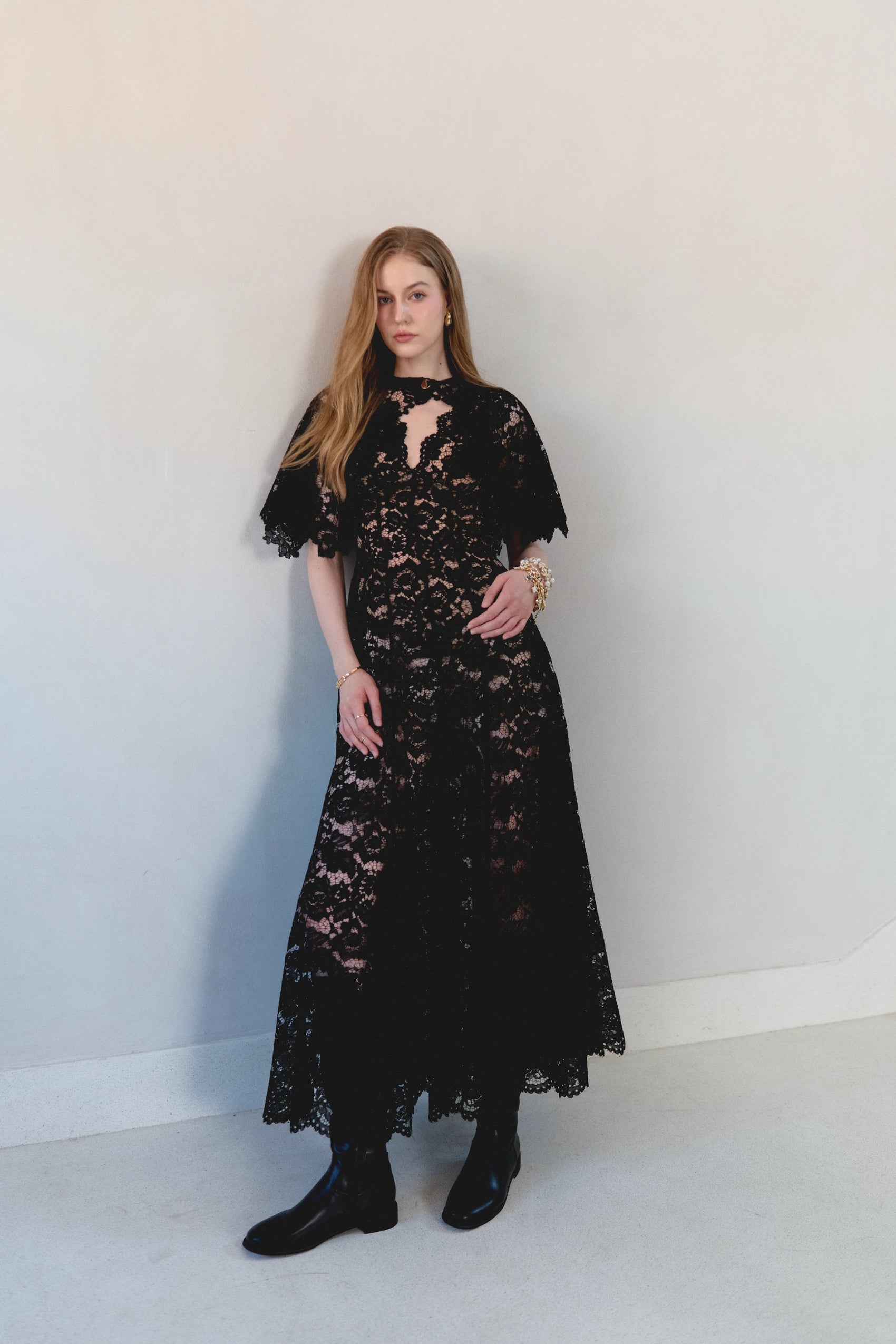Cape Lace Dress