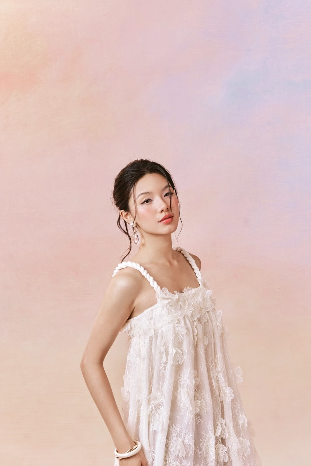 Braided Strap Floral Lace Maxi Dress - Image 4