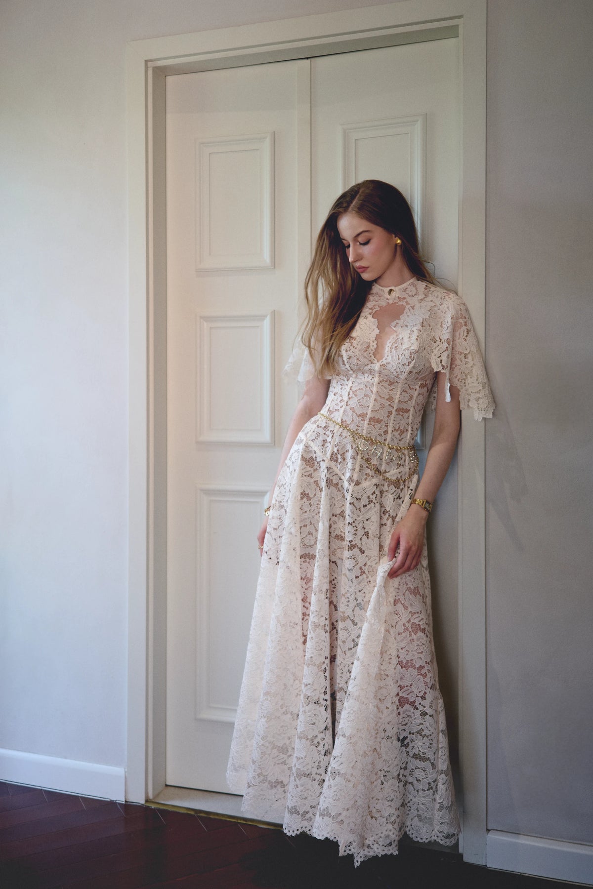 Cape Lace Dress