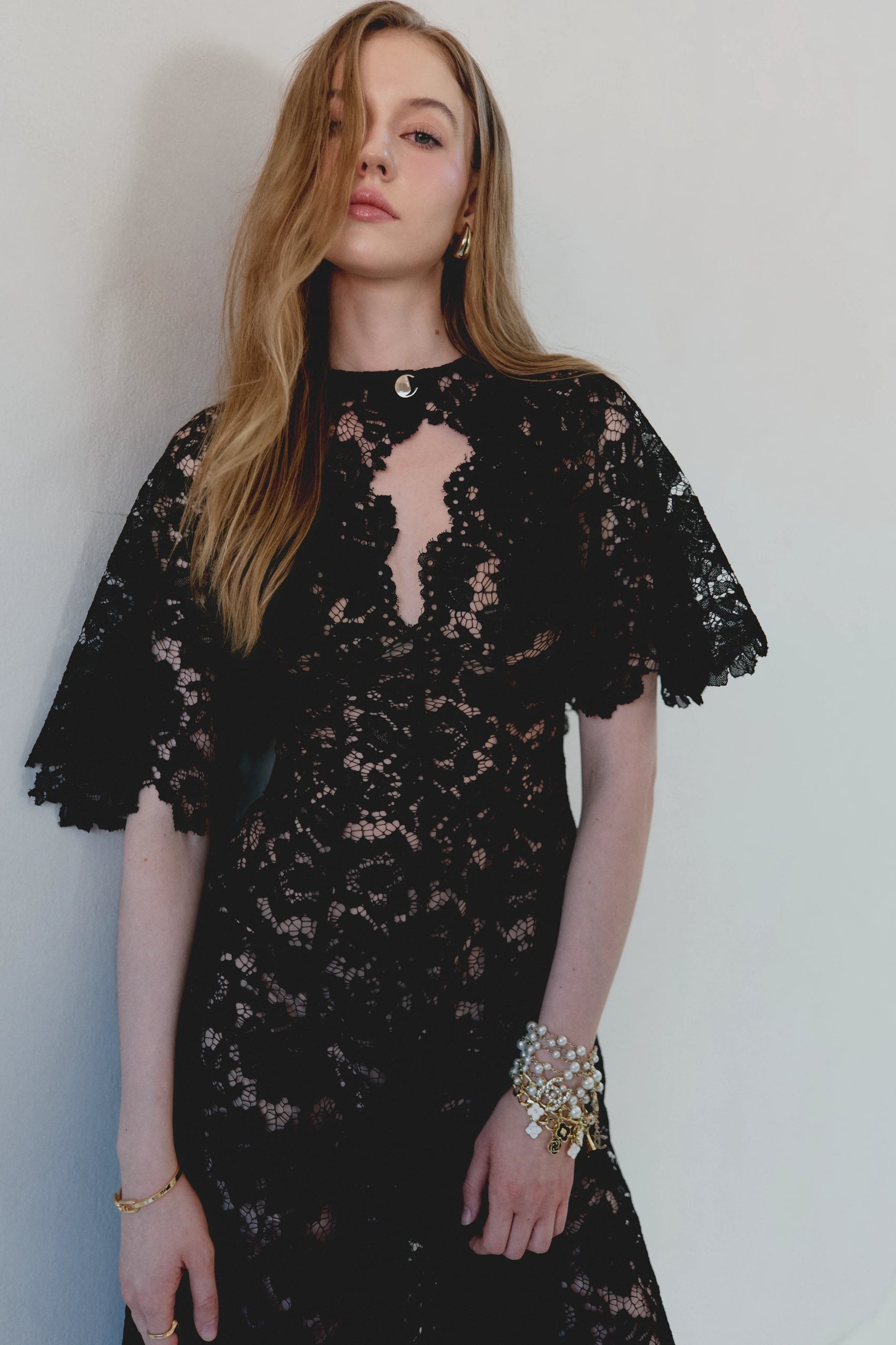 Cape Lace Dress