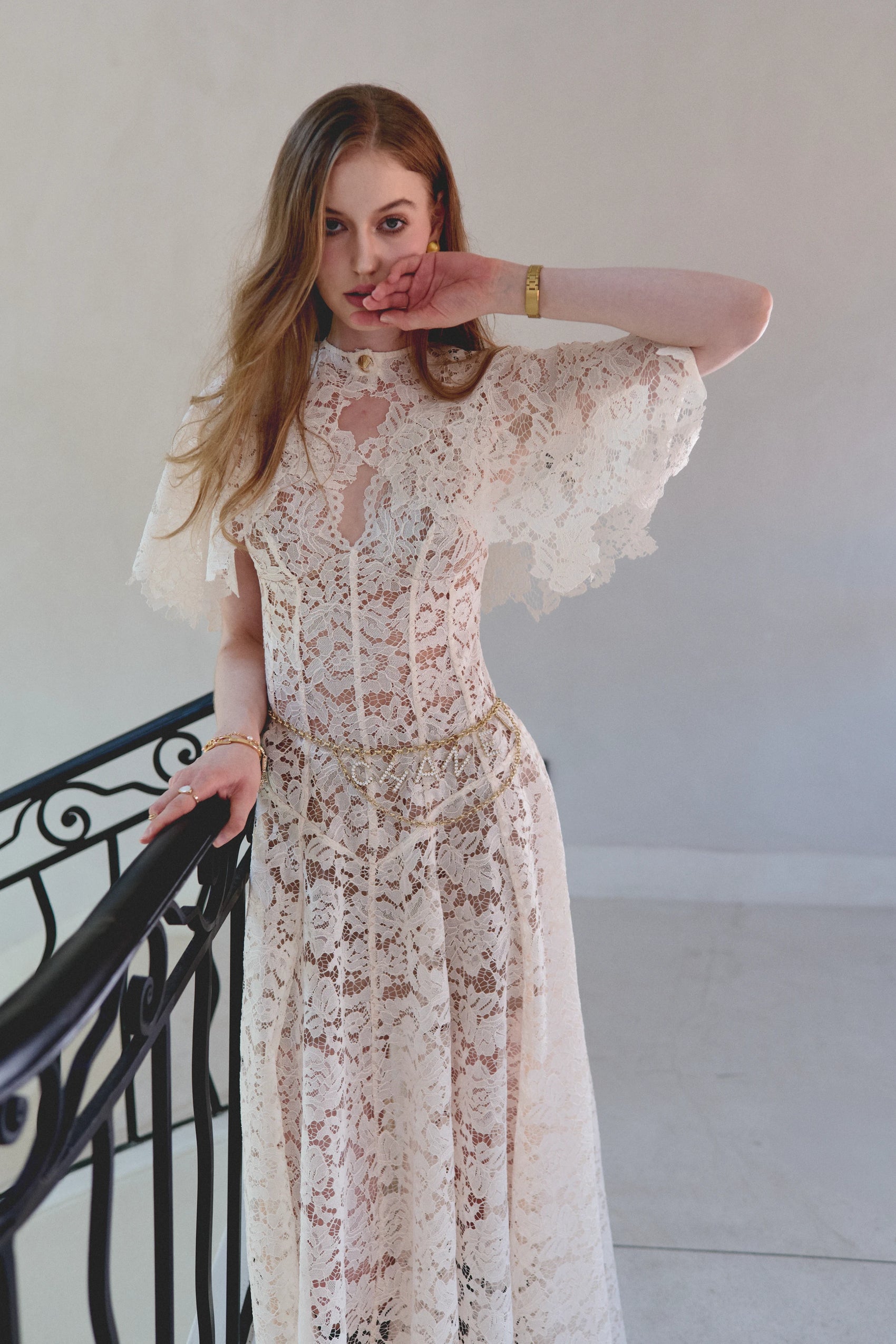 Cape Lace Dress