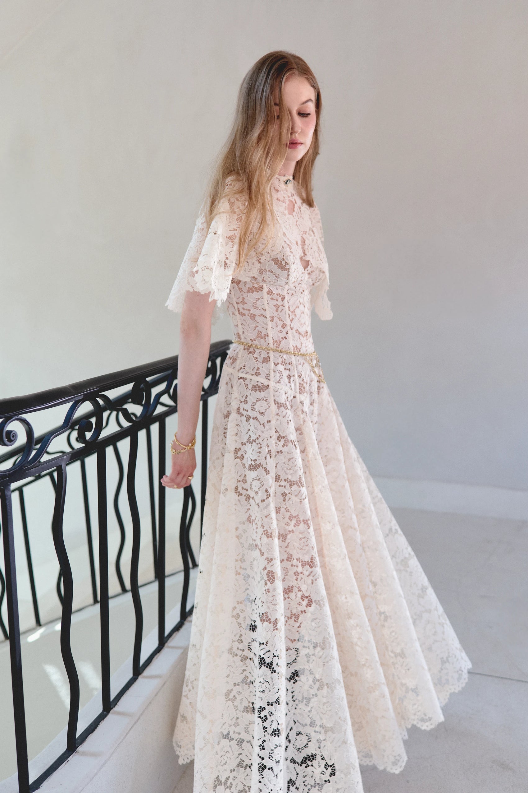 Cape Lace Dress