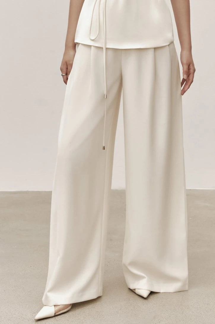 Satin Tank and Wide-Leg Trouser Set