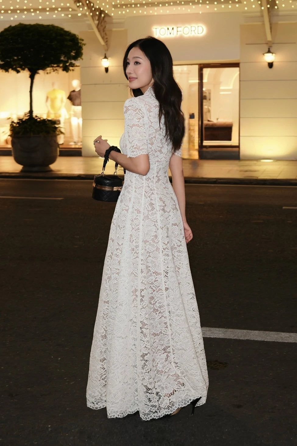 Floor-Length Lace Dress