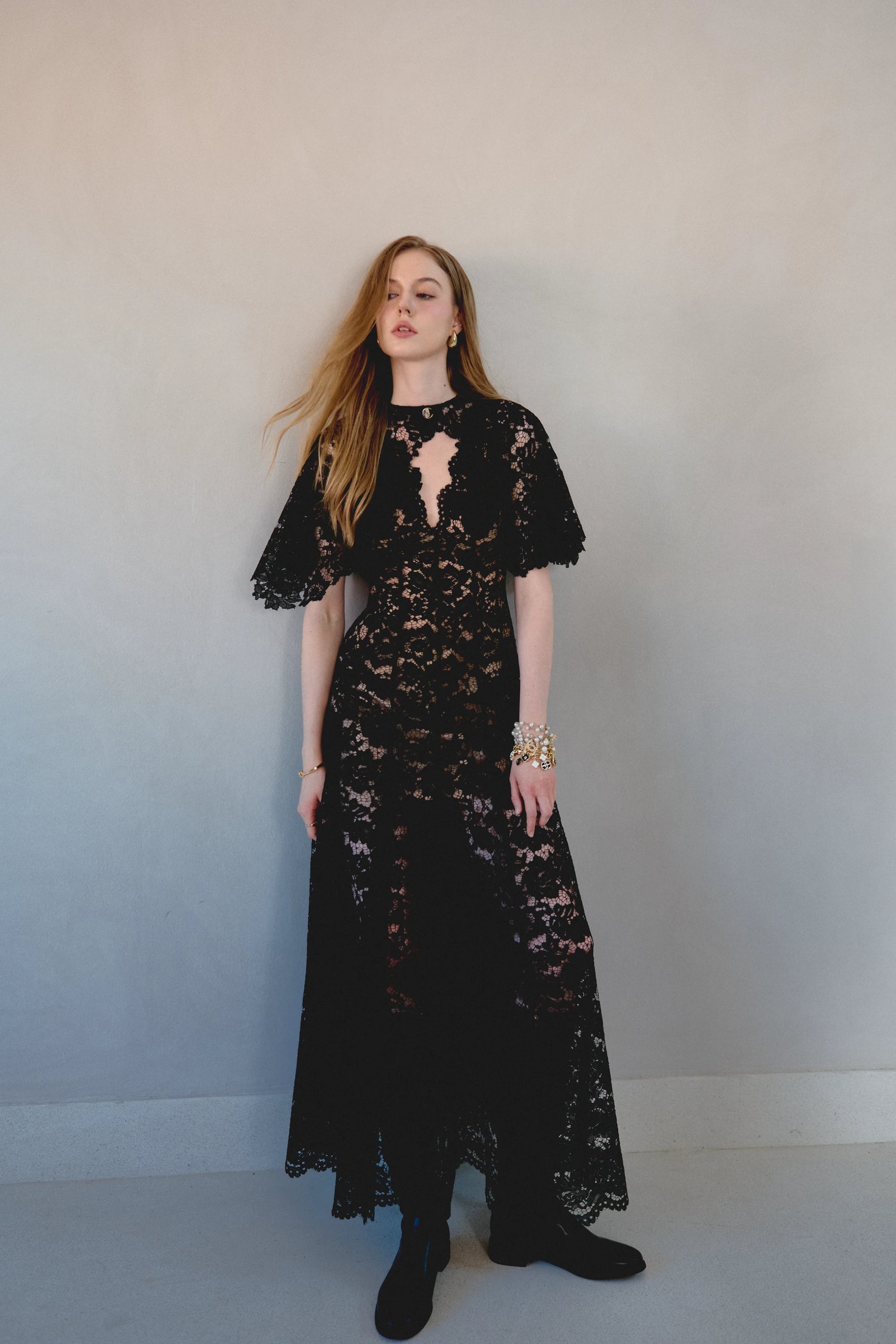 Cape Lace Dress