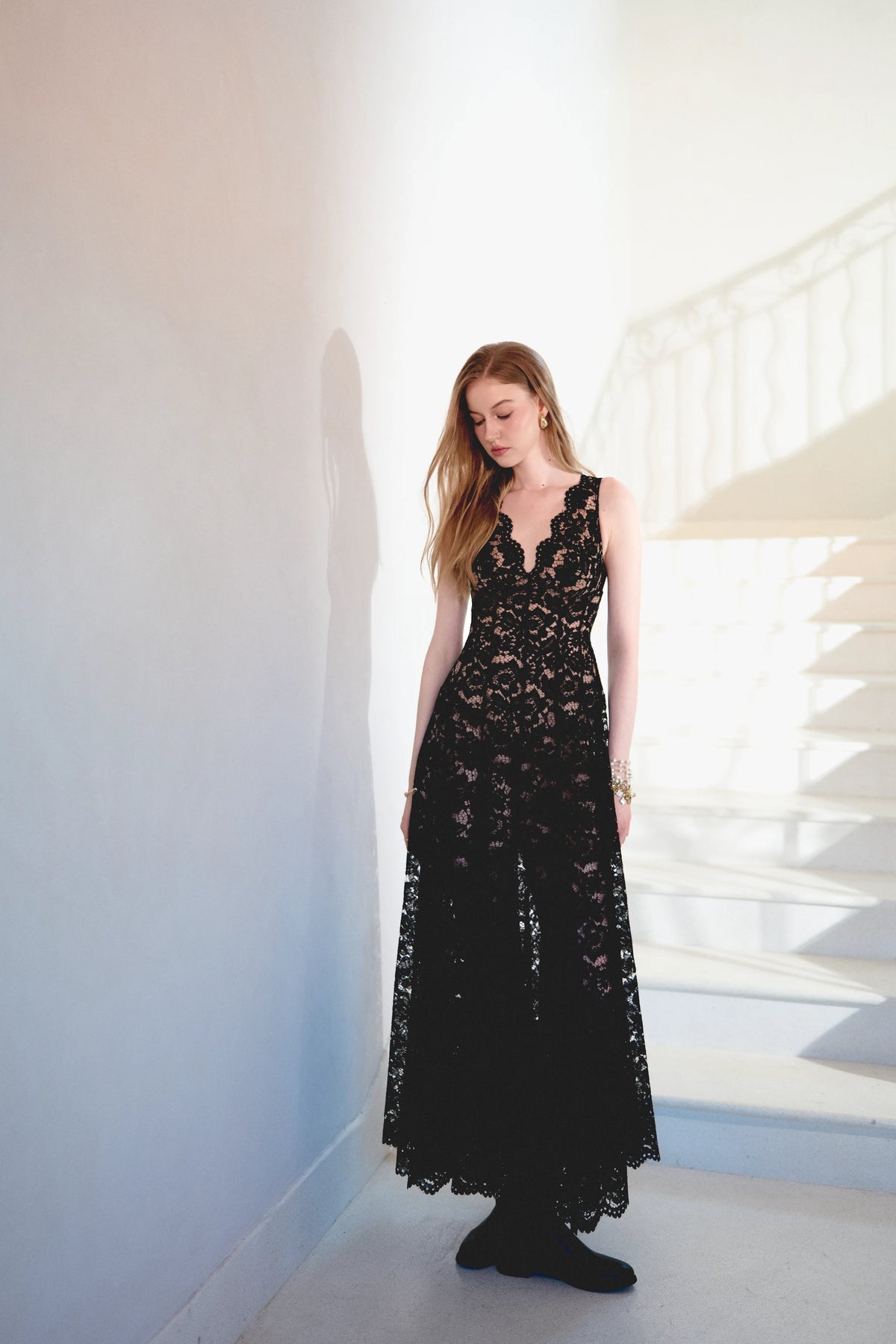 Cape Lace Dress