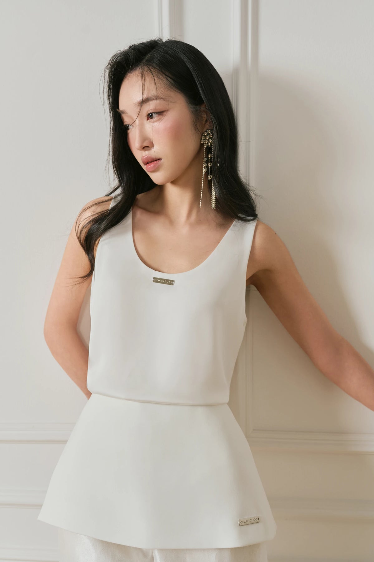 Silk Satin Top and Wide-Leg Trouser Set